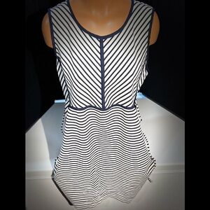 Motherhood Maternity Navy and White Stripped Dress Sixe XL
